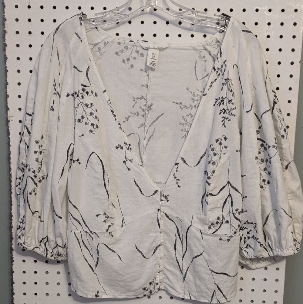 H and M Linen Blend Blouse
